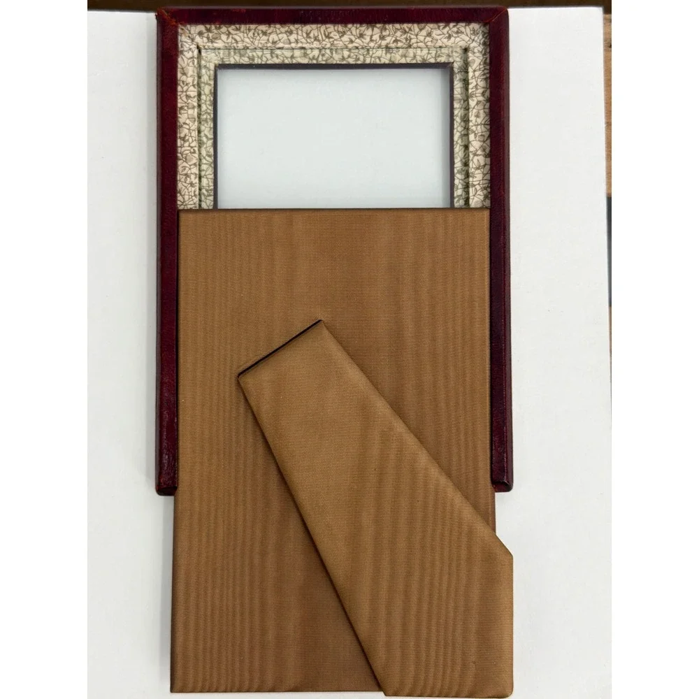 Vtg A Grispigni Roma Italian Leather Picture Frame Burgundy Gold Gilt Tooled 4x6